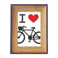 thumbnail image 1 of I Love Red Heart Bicycle Pattern Photo Frame Exhibition Display Art Desktop Painting, 1 of 3