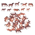 thumbnail image 1 of de acción de animales sólidos colección de plástico de 60 X 1:87 HO (caballo) para niños, modelo de juguetes guración de simulación perfke Figura de caballo pintada HO, 1 of 9