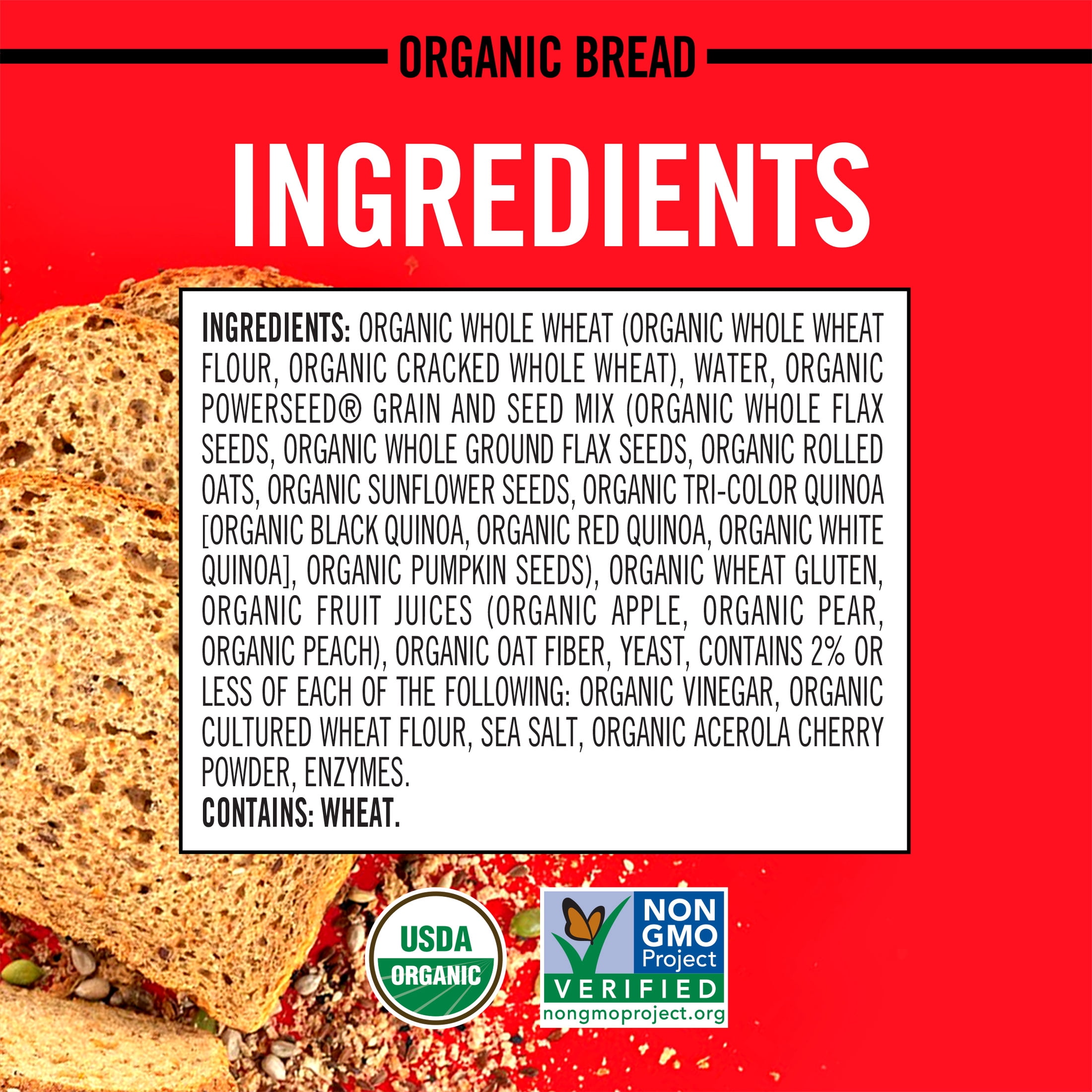 Dave's Killer Bread Powerseed, Seeded Organic Bread, 1g Sugar per Slice, 25 oz Loaf