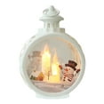 thumbnail image 5 of sunsanly Christmas Vintage Night Light Battery Operated LED Candle Lantern Light Up Santa Claus Snowman Lamp Table Ornament for Home Party Decoration, 5 of 8