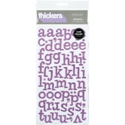 American Crafts Chipboard Alphabet Stickers-Sprinkles-Lavender Glitter, 134/Pkg