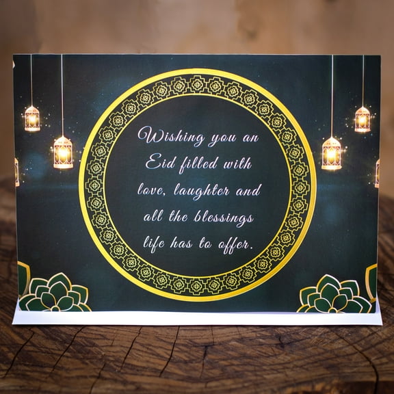 Cardstalked Pop-Up Eid Mubarak Greeting Card - Stunning 3D Design for Eid al-Adha and Ramadan Celebrations - Perfect Way to Share Happy Eid Wishes!