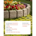 thumbnail image 7 of VEVOR Faux Stone Landscape Edging, 47.2 x 9 in Realistic Lawn Edging, Flexible Brick-Sized Garden Edging Border with Anchoring Spikes, Fade-Resistant Yard Edging for Driveways Walkway Beige, 7 of 7