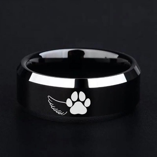 Anillos de titanio de acero inoxidable con patrón de llama de hoja negra Vintage Punk para hombres y mujeres, bandas de boda