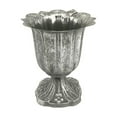 thumbnail image 2 of Jarrón decorativo de hierro | Maceta de metal plateado | Contenedor floral resistente de 14 x 12 x 12 cm | Decoración para bodas, hogar, oficina y eventos | Idea de regalo duradera y resistente a la, 2 of 6