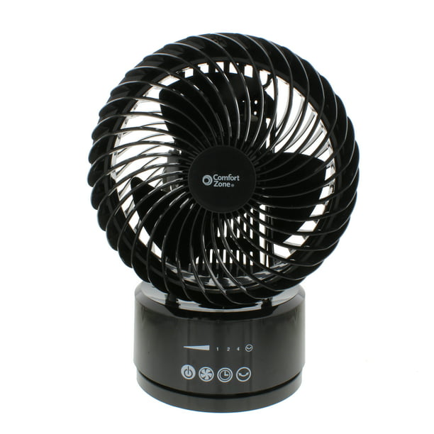Comfort Zone 6 In Digital Touch Oscillating Globe Desk Fan With