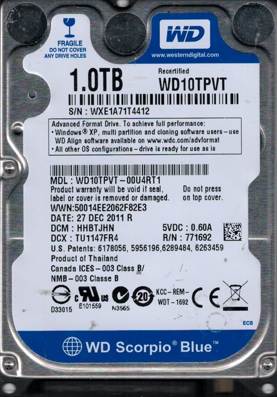 Carte Contrôleur PCB Pour Disque Dur WD10TPVT-00U4RT1 - Référence 2060-701499-005 - Occasion