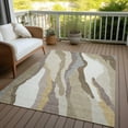 thumbnail image 6 of Addison Rugs Chantille Indoor/Outdoor Transitional Waves Beige Washable Rectangle Rug, 8' x 10', 6 of 6