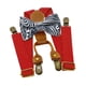 thumbnail image 2 of Tirantes y pajaritas para niños con clips metálicos para esmoquin para niños y niñas Rojo, 2 of 9