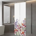 thumbnail image 4 of Spring Floral Window Privacy Film, Watercolor Daisy Lily Lavender Plants Garden Static Cling UV Sun Blocking Tint Film Heat Control Windows Films for Bedroom Bathroom, Window Stickers 23.6"x59", 4 of 8