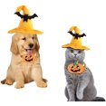 thumbnail image 1 of Mascota Halloween perro gato calabaza mago sombrero murciélago estampado Halloween Cosplay gato y cachorro decoración de Halloween oso de fresa Electrónica, 1 of 3