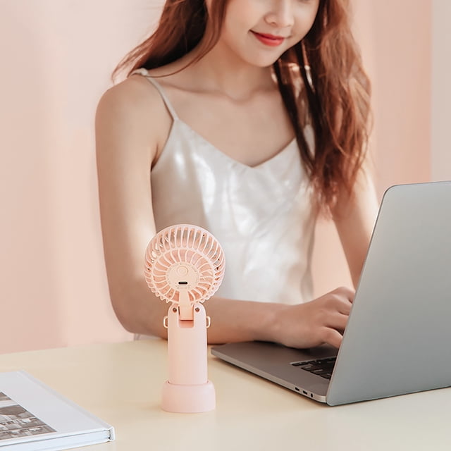 Flip Small Fan, Portable Folding Desktop, Large Wind Power, Long Battery Life