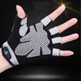 thumbnail image 2 of Guantes de Fitness de medio dedo para hombre y mujer, mancuernas transpirables antideslizantes para levantamiento de pesas, guantes de entrenamiento de barra Horizontal Fivean Guantes deportivos, 2 of 2