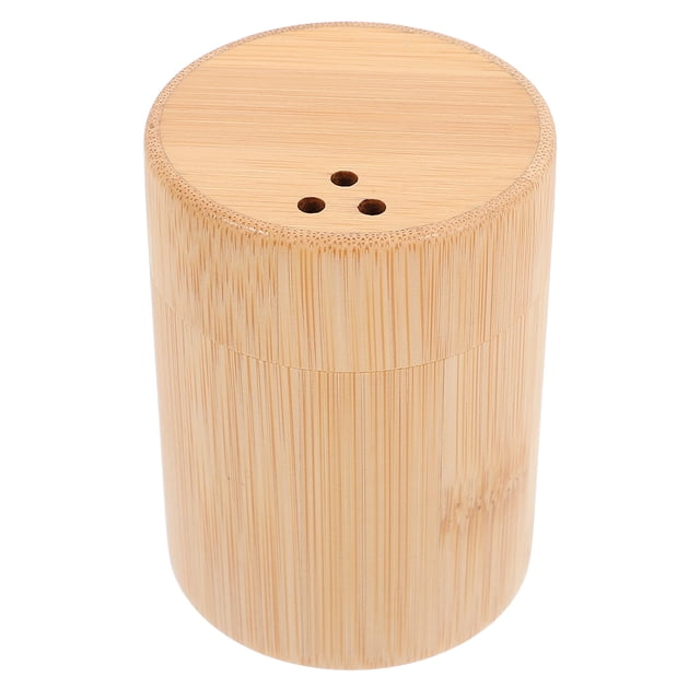 Miangastore Toothpick Holder Bamboo Toothpick Jar Column Toothpicks Dispenser Toothpick Storage Box