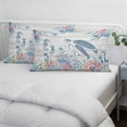 thumbnail image 3 of Coastal Turtle Pillow Covers, Linen Long Throw Pillow Case, Beach Nautical Ocean Coral Seahorse Vintage Holiday Pillow Protector Decorative Cushion Cover for Living Room/Bedroom 20" x 36", 3 of 8