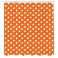 thumbnail image 3 of Ambesonne Dogs Shower Curtain, Fluffy Furry Poodle Animals, 69"Wx84"L, Dark Orange and White, 3 of 3
