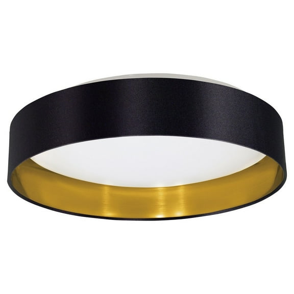 31622A-Eglo Lighting-Maserlo - 15.88 Inch 18W 1 LED Flush Mount-Black/Gold Finish