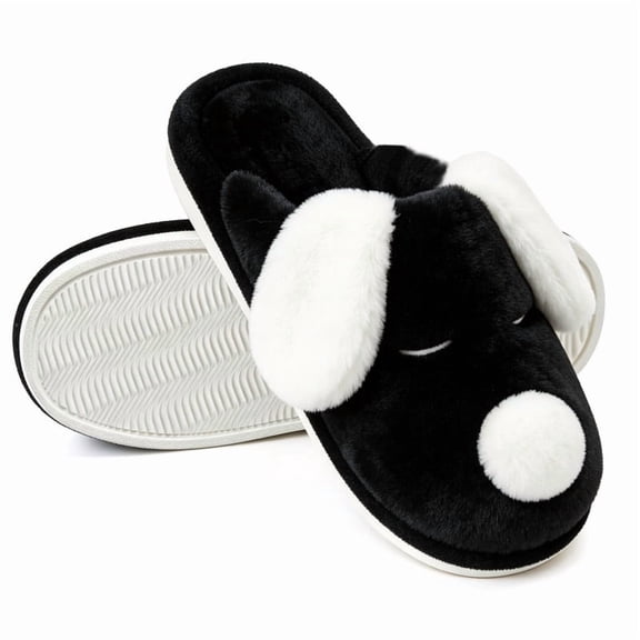 CHICVOMEY Fuzzy Memory Foam Slippers for Women Men Cozy Warm House Shoes Indoor with No-Slip Sole Unisex Style for Winter