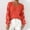 01 Orange, variant on YueHuiYing Women's V Neck Long Sleeve Sweater Half Zipper Knit Sweater Casual Jumper Pullover Knit Tops