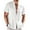 White, variant on Pisexur Mens Summer Shirts Button Down Cotton Linen Beach Tops Collar Short Sleeve Crumpled Blouses Cuban Textured Shirts Solid Color Fashion Casual Shirts for Men Dressy