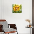 thumbnail image 2 of Square Wall Clock,Oil Painting Of Sunflower With Green Leaves,Silent Non-Ticking Wall Clock Decor for Home Office Kitchen Living Room Bedroom(12inch), 2 of 4