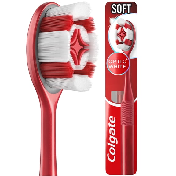 Colgate Optic White Soft Toothbrush for Adults, 1 Pack