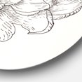 thumbnail image 2 of Designart 'Pen and Ink Florals IV' Geometric Metal Circle Wall Art, 2 of 3
