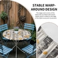 thumbnail image 2 of Yellow Botanical Round Tablecloth for 55-60 Inch Tables,Fitted Table Cover with Elastic Edge,Watercolor Tree Black Modern Retro Waterproof Outdoor Table Cloth Protector for Patio Garden Dinner Picnic, 2 of 9