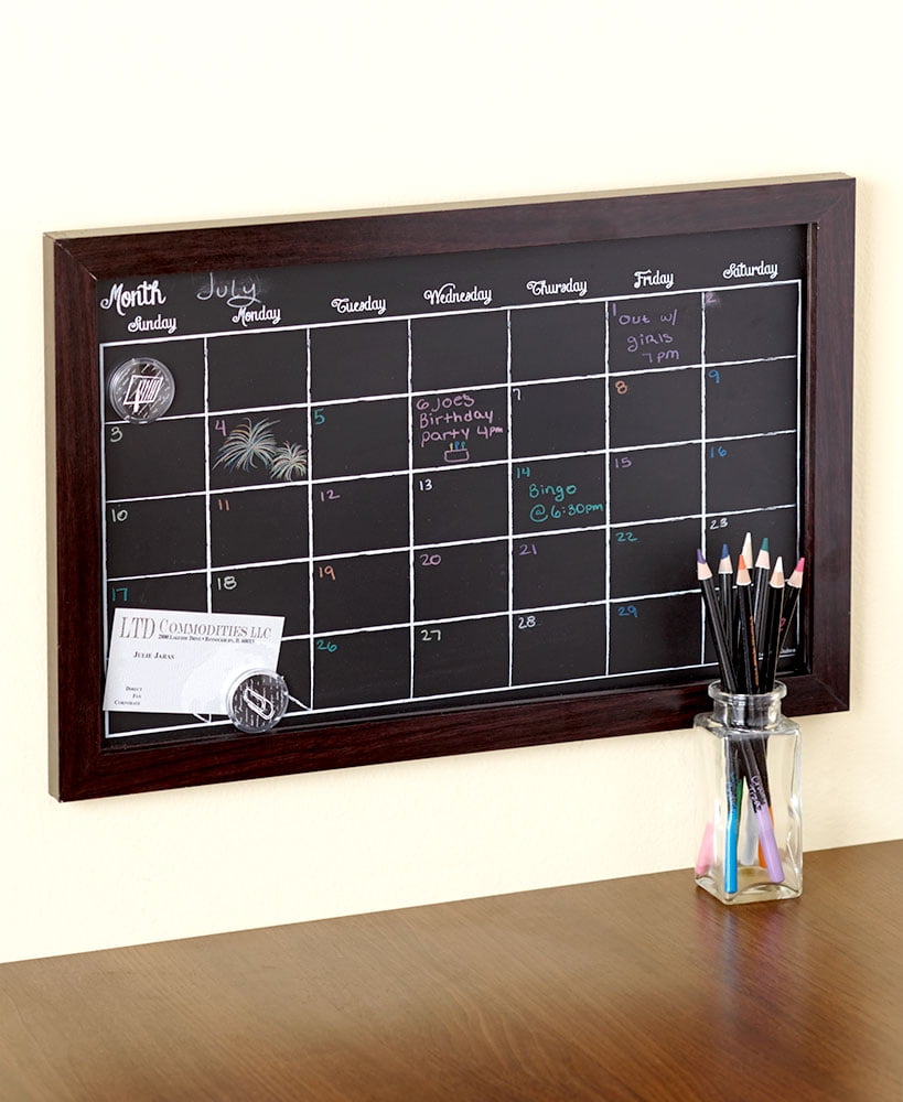 The Lakeside Collection Chalk Calendar and Pencil Set (Dark