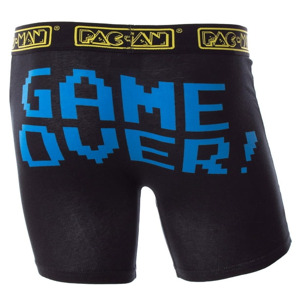 Pac-Man Mens' Game Board Game Over Boxer Brief Underwear (Medium) 
