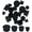 Black, variant on 24PCS 4 Sizes Silicone Stoppers for Salt and Pepper Shakers 9/32 25/64 15/32 19/32 Inch Salt Plug Stopper Replacement Bottle Caps Reusable Round End Cap Corks for Bottles Pots Black DIY