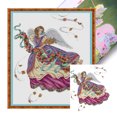 thumbnail image 1 of (RA273) Hilo Algodón Ecológico Bordado No Manchú 14CT 2 Hebras Impresión 48*55 Cm Kit Serie Personajes Punto Cruz Ángel Púrpura (borde Gancho), 1 of 9