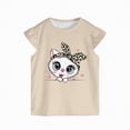 thumbnail image 5 of TOWED22 Kids Toddler Girl Sweet Summer Clothing 2 Piece Sleeveless Tank Shirts and Shorts Adorable Casual Sets with Pockets(Khaki,2-3 Y), 5 of 5