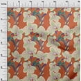 thumbnail image 2 of oneOone Polyester Lycra Fabric Leaves & Orchids Floral Decor Fabric Printed BTY 56 Inches Wide, 2 of 4