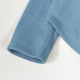 thumbnail image 4 of LIJCC T-Shirt en Coton Côtelé pour Filles, Manches Longues, Col Rond, Ourlet Incurvé, Tunique Unie, Coupe Ajustée, Basique, 4 of 8