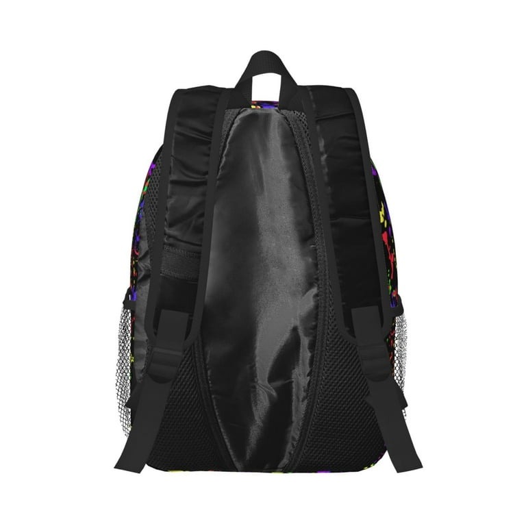 ★LOW CLASSIC★ Lc GLOW PADDED BACKPACK_BLACK_LC247BA07BK Glow in Dark Splatter Neon Backpack Casual Bookbag