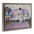 thumbnail image 4 of Stupell Industries Classical Woman on Sofa People Painting Brown Floater Framed Canvas Art Print Wall Art, 31 x 25, 4 of 10