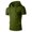 Olive Green, variant on WREESH Men's Hooded T-Shirt Casual Sports Pullover Tops with Drawstring, Solid Color White