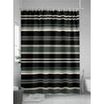 thumbnail image 5 of Fsddascl Black Green Beige Shower Curtain Set - Small 36" x 72" Washable Bathtub Curtain with 12 Hooks, Boho Farmhouse Vintage Abstract Striped Waterproof Fabric Stall Shower Curtains for Bathroom, 5 of 6