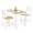 Natural+White, variant on EHANCIS 3-Piece Dining Set for 2, Small Kitchen Table with 2 Chairs, Breakfast Nook Table and Chairs Set, Wooden Dinette for Apartment, Dorm, Studio, Small Space,Brown