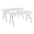 thumbnail image 1 of (Lot de 2) Table Pliante Robuste National Public Seating 30 Pouces x 60 Pouces, Gris Moucheté, 1 of 5
