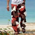 thumbnail image 2 of SNOWSONG Pants for Men, Sweatpants for Men Men's Pants Drawstring Elastic Waist Camouflage Print Loose Straight Pants, Baggy Pants Men, Halloween Pajamas, 1x Casual Pants, Red M, 2 of 4
