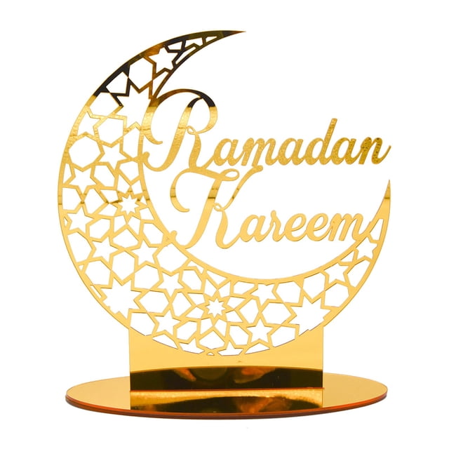 Acrylic Ramadan Moon Craft Ornament Home Table Gift Party Festive Decoration