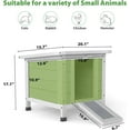 thumbnail image 2 of PINDEE Rabbit Hutch, Outdoor Cat House Weatherproof, Bunny Cage Indoor with Openable, Portable Small Animals Shelters with Nonslip Ramp for Hideout Rabbits/Feral Cats/Chicken/Duck/Small Animals-Gray, 2 of 9