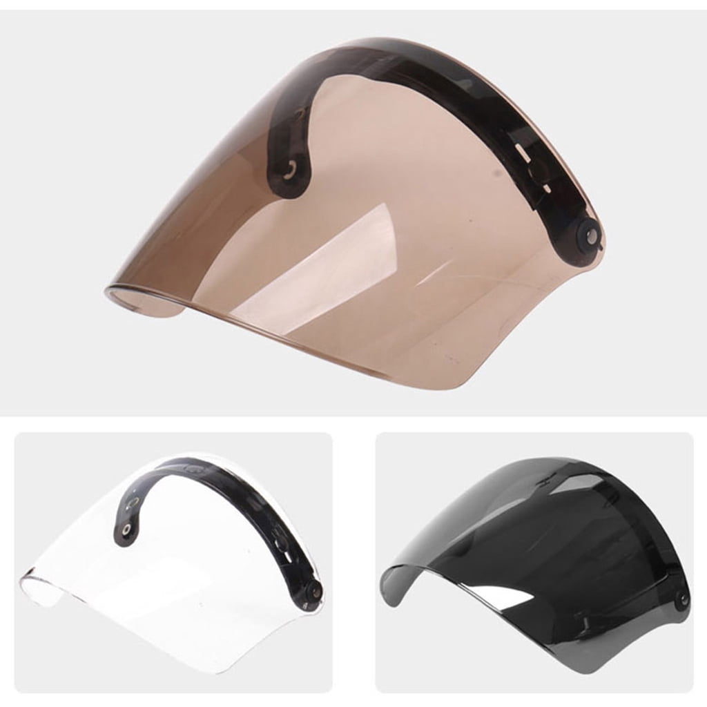 3-Snap Open Face 3/4 Shield for Scratch Resistant UV Protected