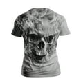thumbnail image 2 of Rebaike Men's Graphic T-Shirt 3D Skull Skeleton Print Gothic Style, 2 of 7
