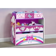 Delta Children Unicorn Design & Store 6 Bin Toy Storage Organizer - Greenguard Gold Certified