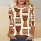 thumbnail image 5 of Otoño 3/4 Manga Tops para las Mujeres 2025 Blusa Impresa, Camiseta de Verano de Manga Corta Casual para Vestidos Diarios Vestidos, 5 of 9