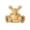 Unfinished Brass, variant on B&P Lamp® Solid Brass Friction Swivel with Teeth and Butterfly Style Pin, Tapped 1/4IP on Each End, Unfinished Brass