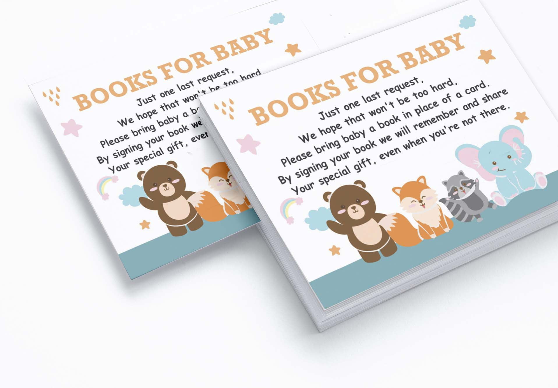 Inkdotpot 30 Books For Baby Shower Request Cards Bring A Book Instead Of A Card Jungle Animals Its a Boy Its a Girl Baby Shower Invitations Inserts Games